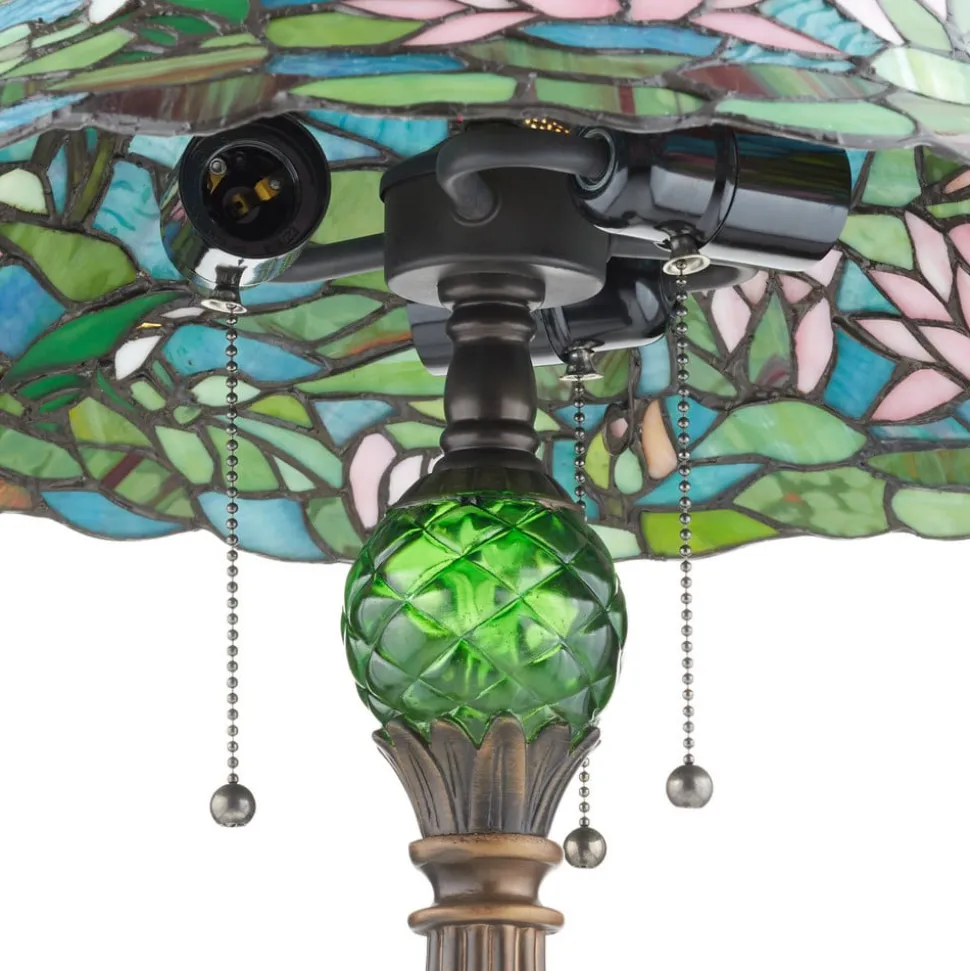 Waterlily fortryllende bordlampe i Tiffany-stil