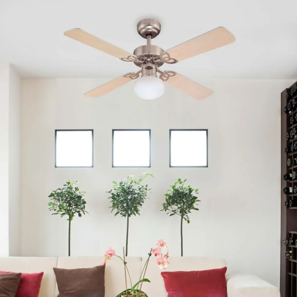 Westinghouse Vegas ventilator m. lys Lys, aluminium b.