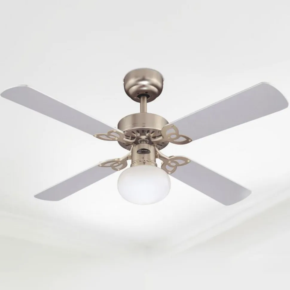Westinghouse Vegas ventilator m. lys Lys, aluminium b.