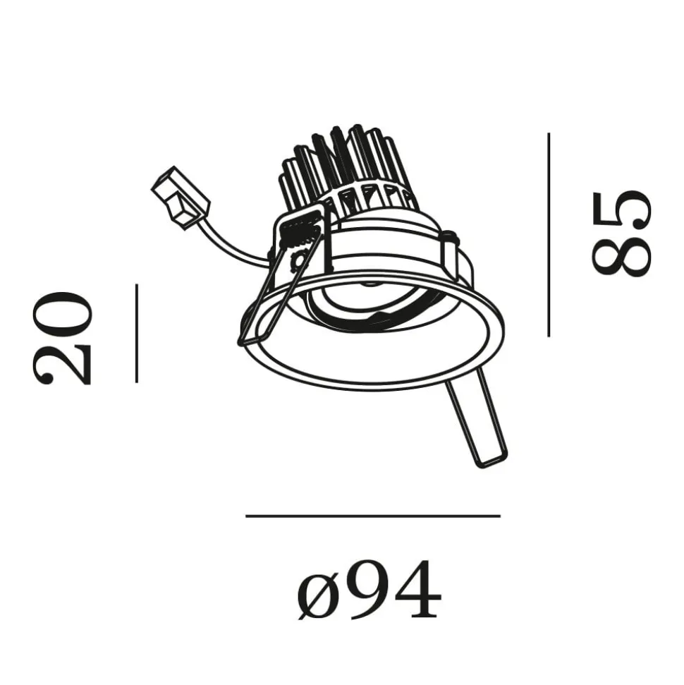 WEVER & DUCRÉ Deep Adjust indbygget 2.700K hvid