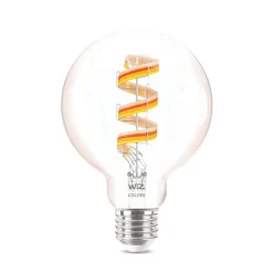 WiZ G95 LED-filamentpære globe WiFi E27 6,3 W RGBW