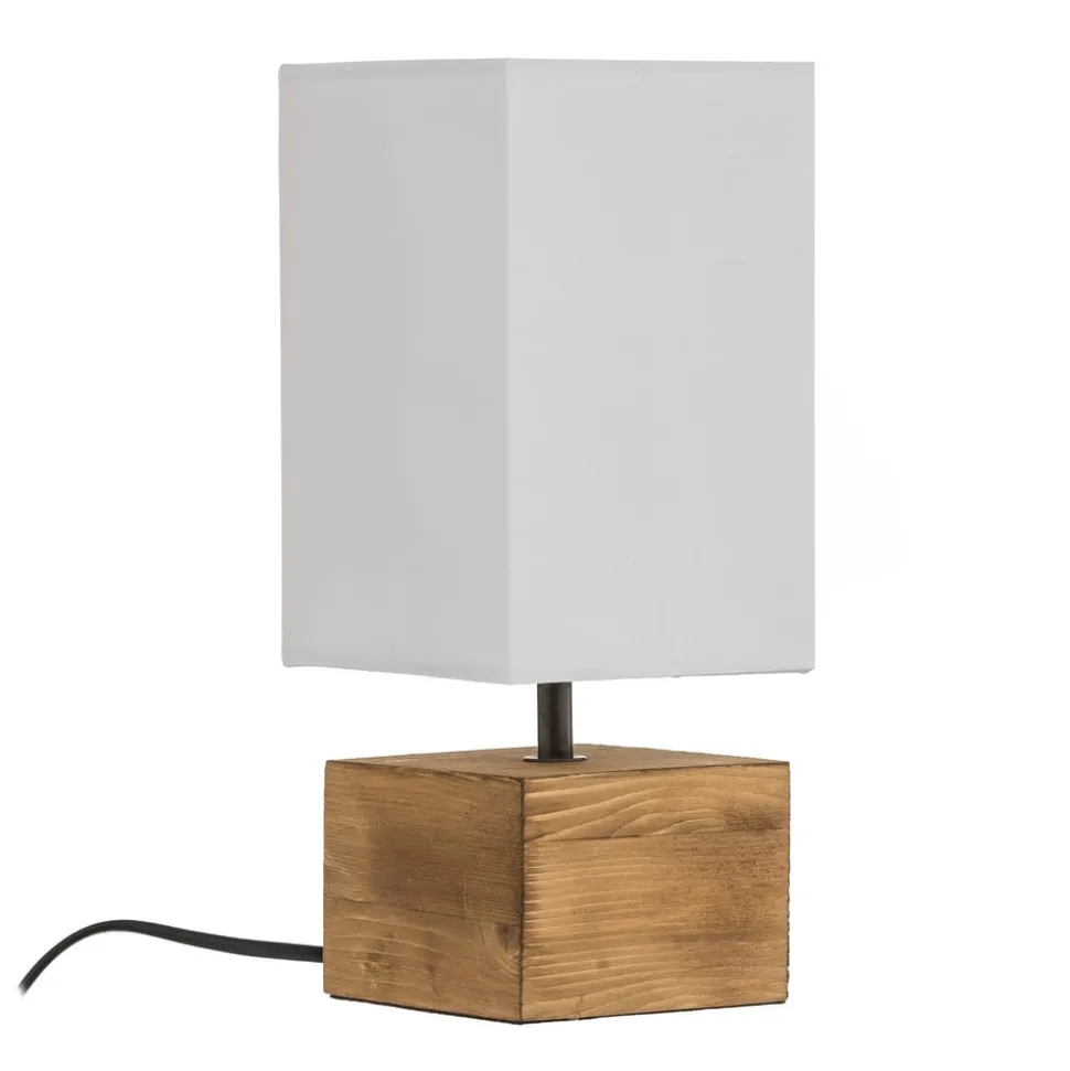 Woody bordlampe med træfod, 12 cm x 12 cm