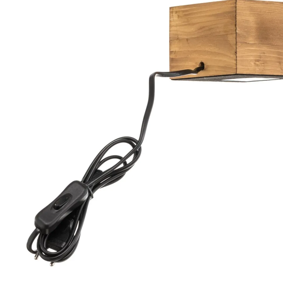 Woody bordlampe med træfod, 12 cm x 12 cm