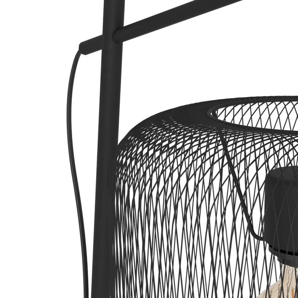 Wrington gulvlampe, højde 194 cm, sort, stål