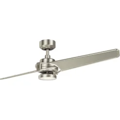 Xety LED-loftventilator, nikkel/creme