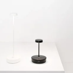 Zafferano LED-bordlampe Swap mini, sort, 15 cm IP65