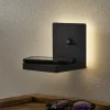 Zanzibar LED-væglampe med ladestation, sort