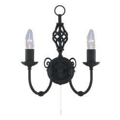 ZANZIBAR sort væglampe