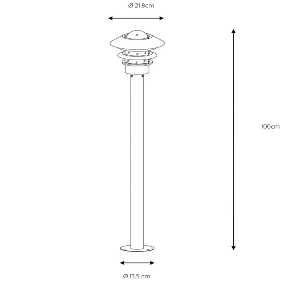 Zico pullertlampe af aluminium, sort