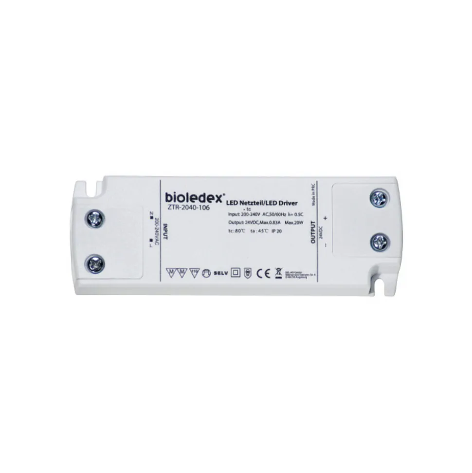 ZTR-2040-106 LED-strømforsyning, 24 V DC, 20 W